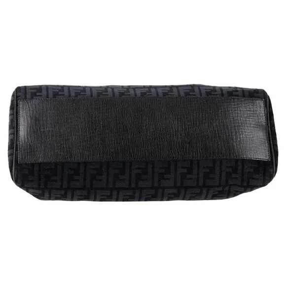 Fendi Zucca Etniko Shoulder Bag in Black Canvas - Picture 4 of 8
